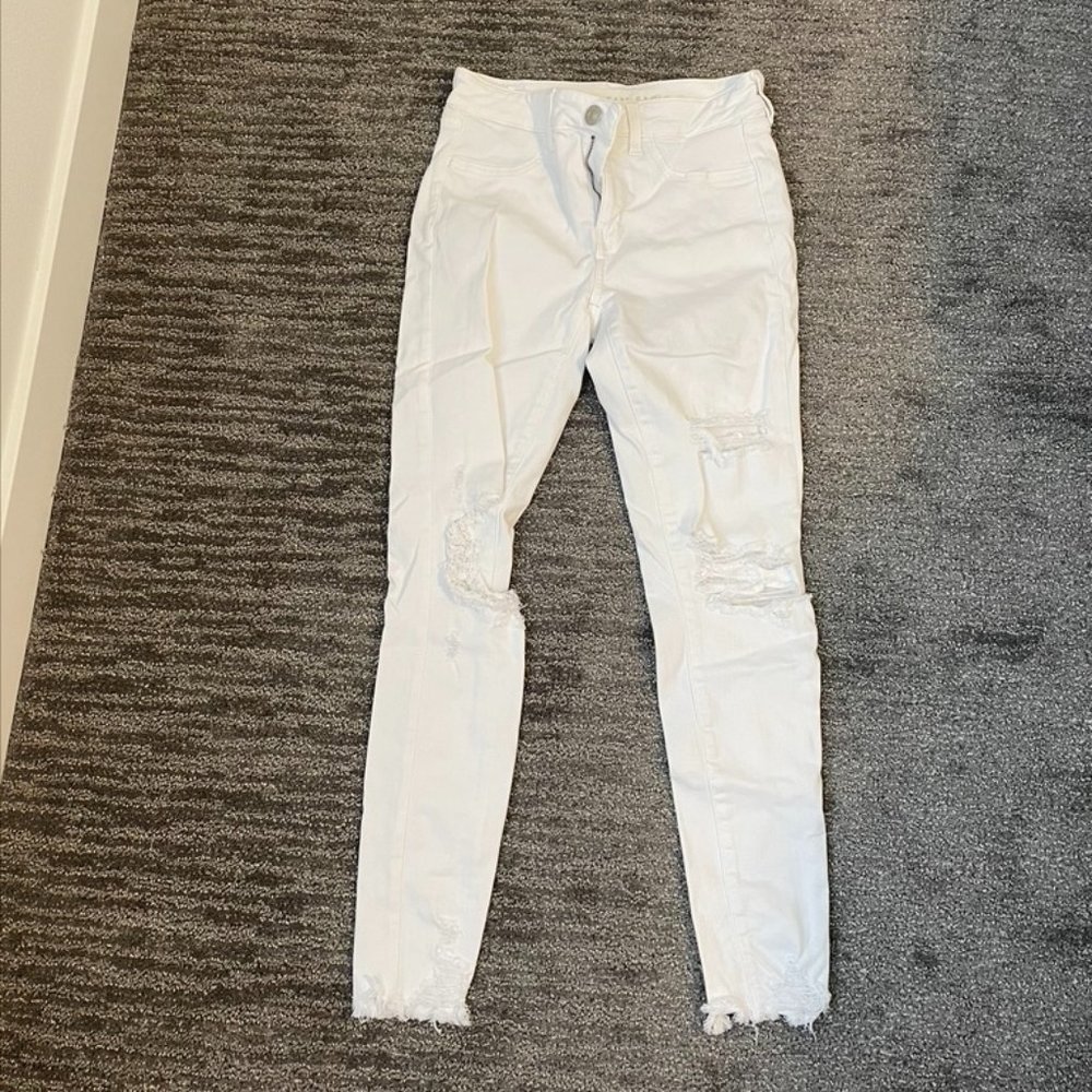 White Old Navy Ripped Jeans